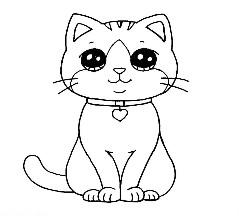 dibujo gato sentado mandala para colorear