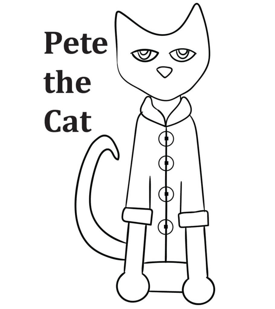 dibujo pete el gato para colorear