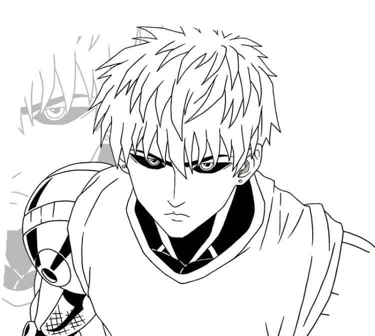 Dibujo de Genos Guapo para Colorear y Imprimir