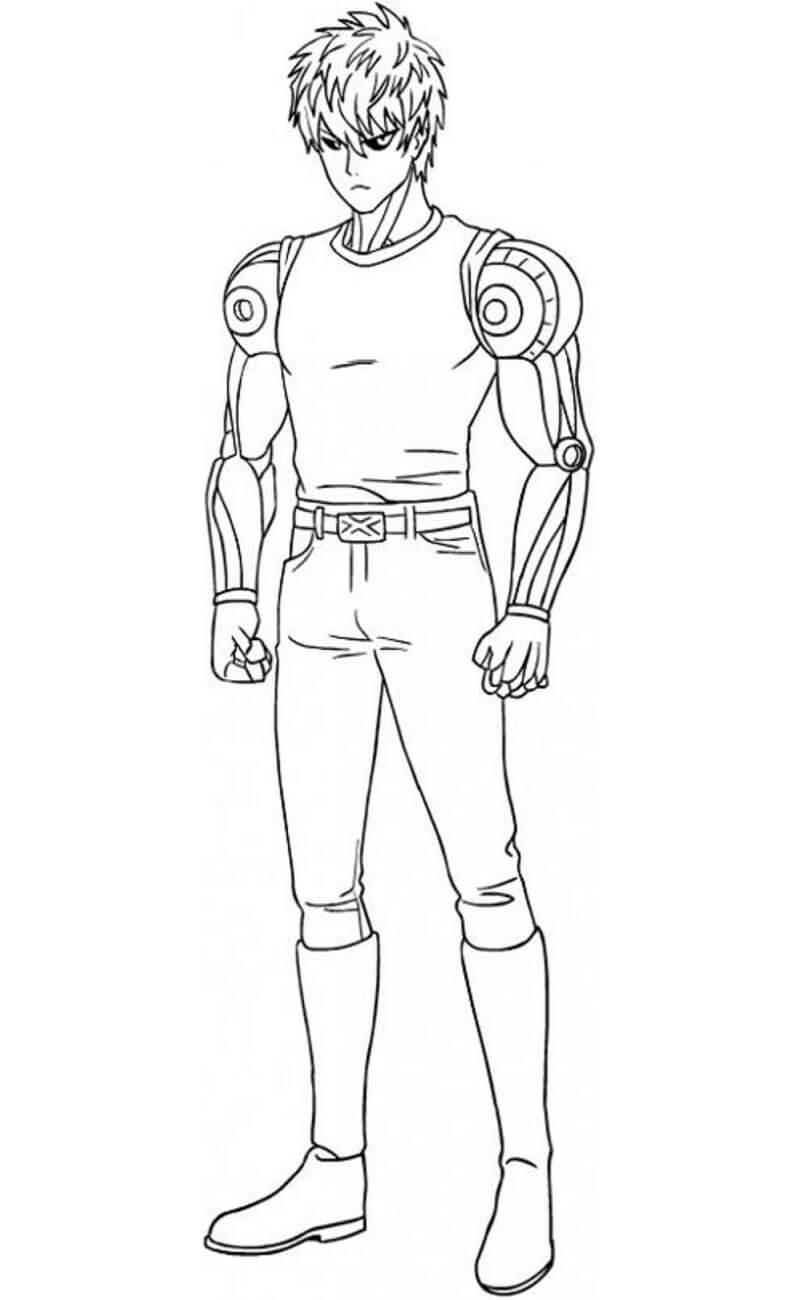 Dibujo de Genos Impresionante para Colorear y Imprimir
