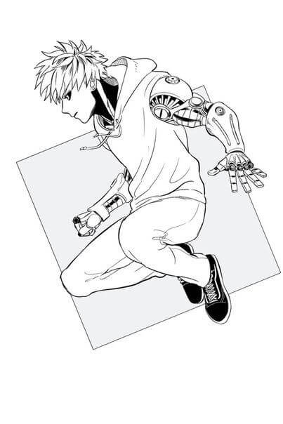 Dibujo de Salto Genos para Colorear y Imprimir