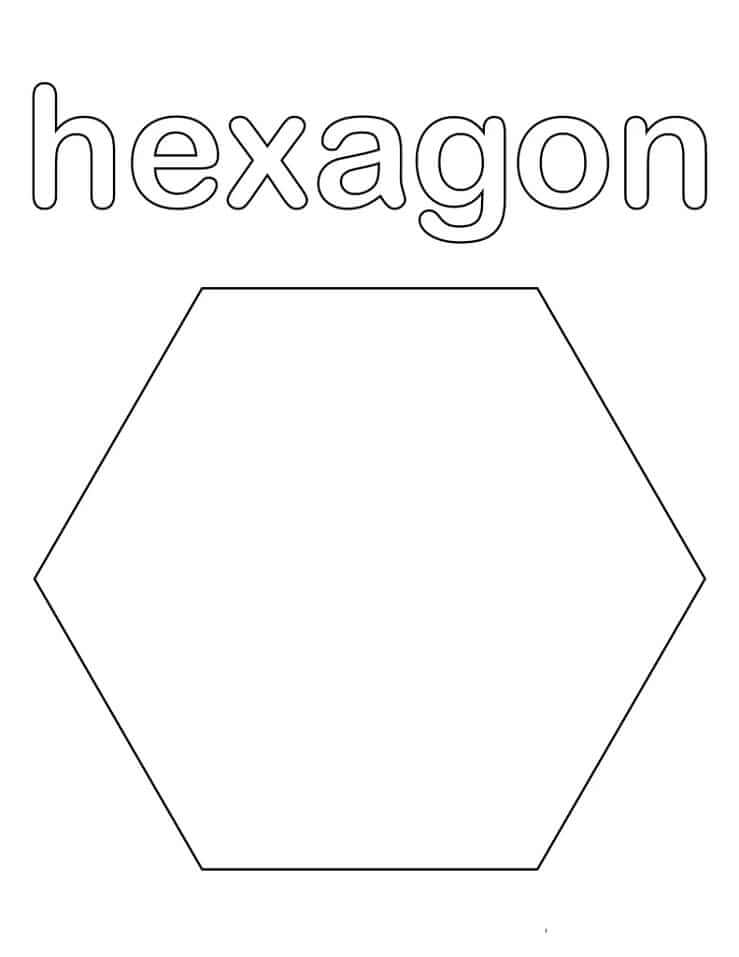 dibujos hexagon para colorear