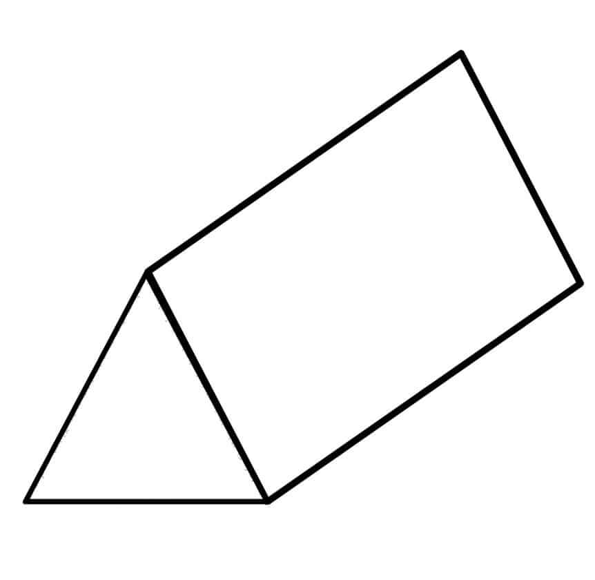 dibujos prisma triangular para colorear