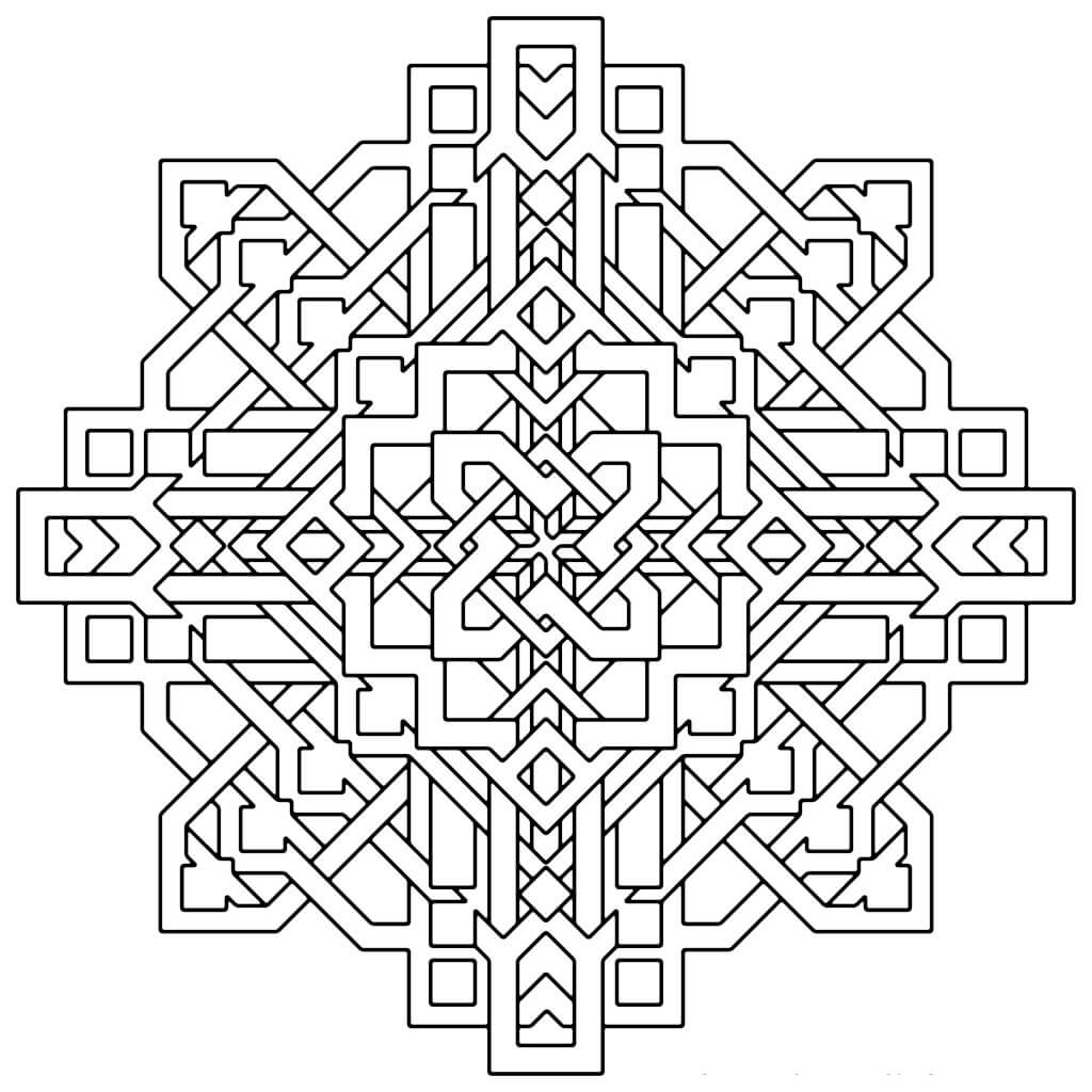 Dibujo de Geométrico Complejo para Colorear y Imprimir