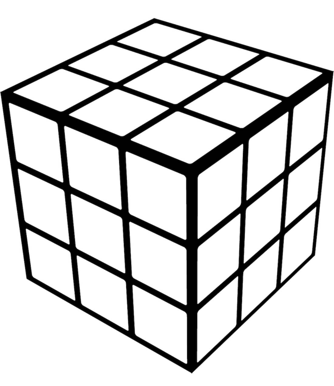 Dibujo de Rubic Geométrico para Colorear y Imprimir