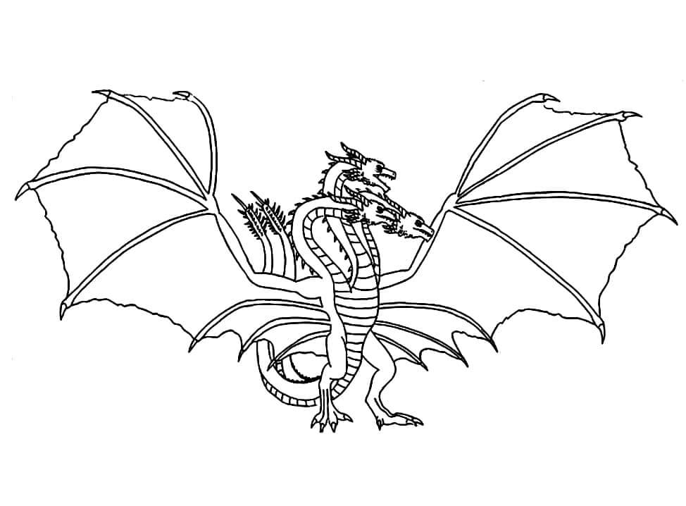 Ghidorah para Colorear