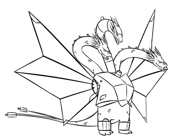 Dibujo de Mecha Ghidorah para Colorear y Imprimir