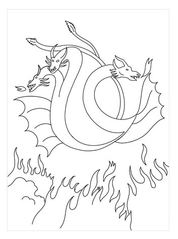 Dibujo de Poder Ghidorah para Colorear y Imprimir