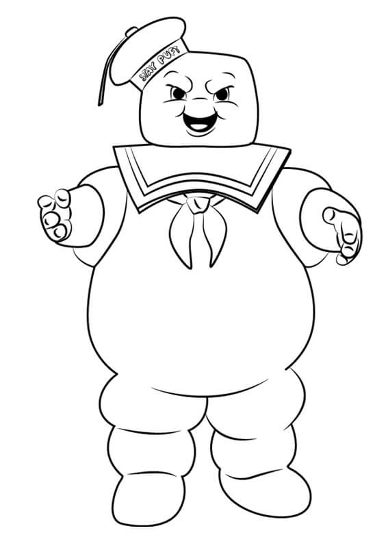 Dibujo de Cazafantasmas Enojado para Colorear y Imprimir