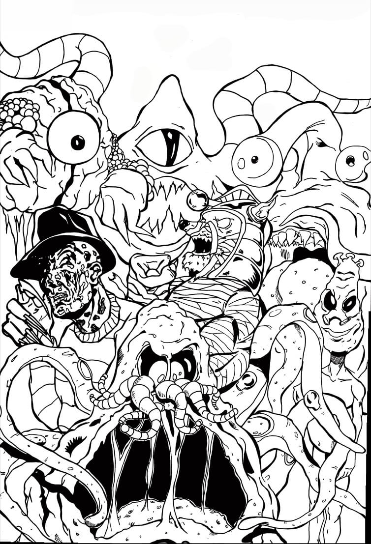 Dibujo de Todo Fantasma de Los Cazafantasmas para Colorear y Imprimir