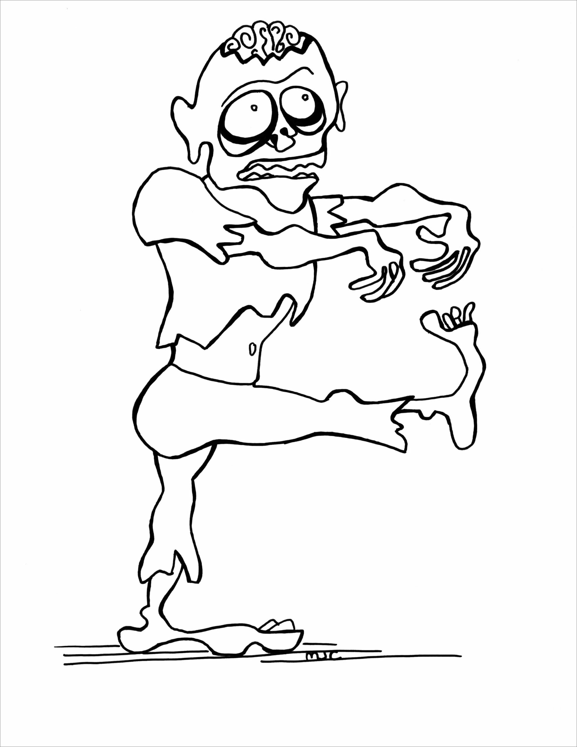 Dibujo de Zombi de Los Cazafantasmas Scaled para Colorear y Imprimir