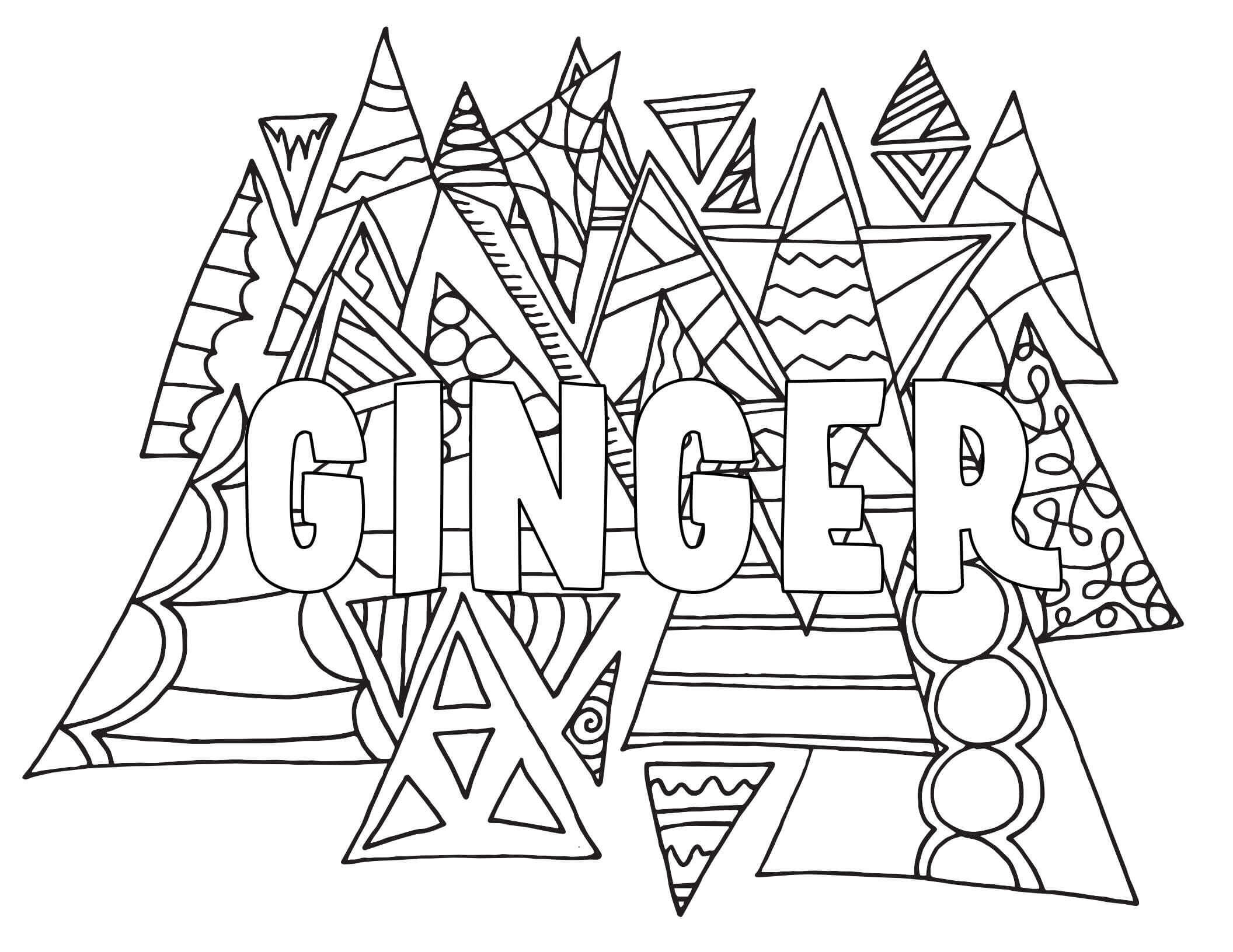 Dibujo de El Jengibre Es para Adultos para Colorear y Imprimir