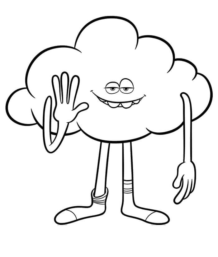 Dibujo de Chico de La Nube para Colorear y Imprimir
