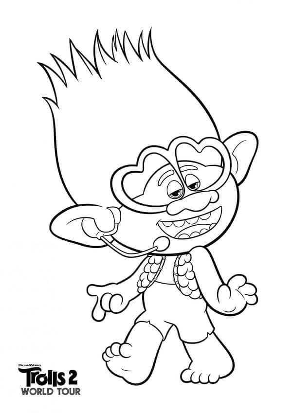 Dibujo de Rama de Cantante para Colorear y Imprimir