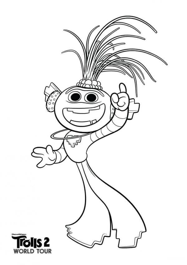 Dibujo de Rey Trollex para Colorear y Imprimir