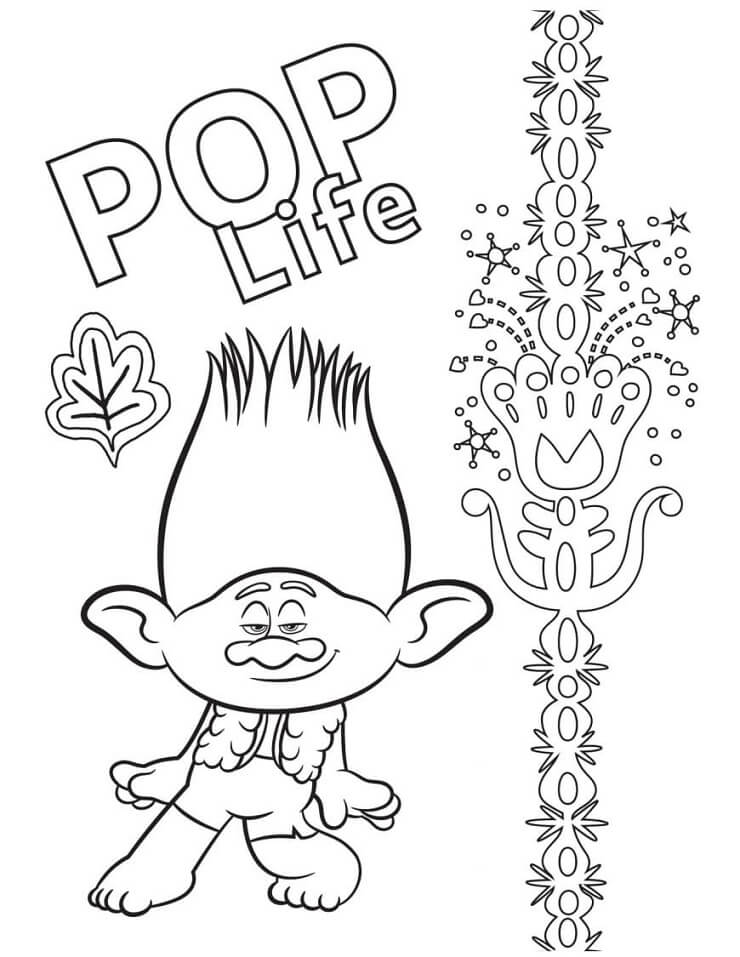 Dibujo de Vida Pop para Colorear y Imprimir