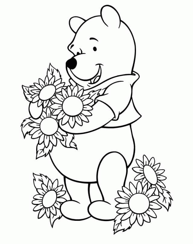 Girasol para Colorear