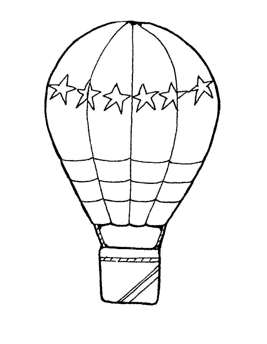 dibujo bonito globo aerostatico para imprimir y colorear