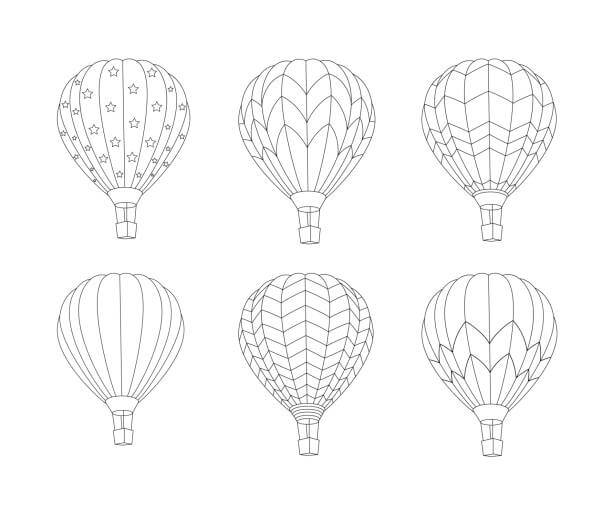 dibujo buen globo de aire caliente para imprimir y colorear