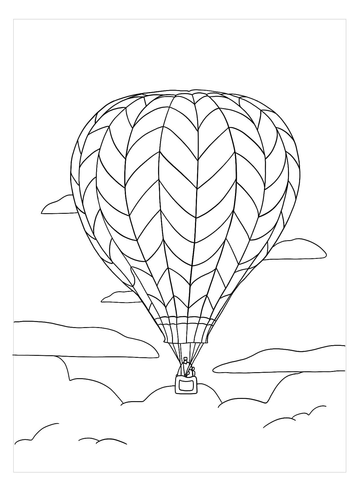 dibujo dibujo de globo aerostatico para imprimir y colorear