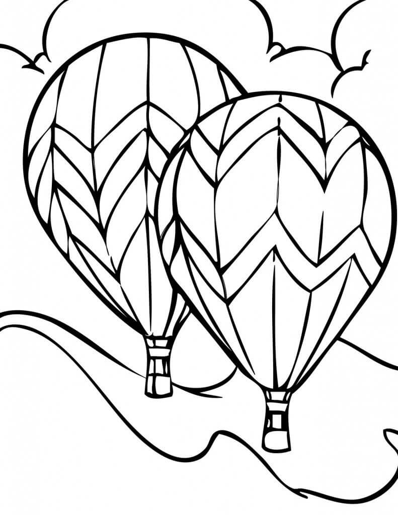 dibujo el globo aerostatico es para adultos para imprimir y colorear