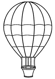 dibujo globo aerostatico basico para imprimir y colorear