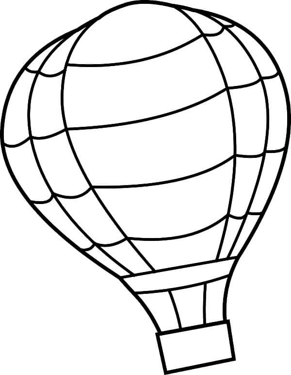 dibujo globo aerostatico imprimible para imprimir y colorear