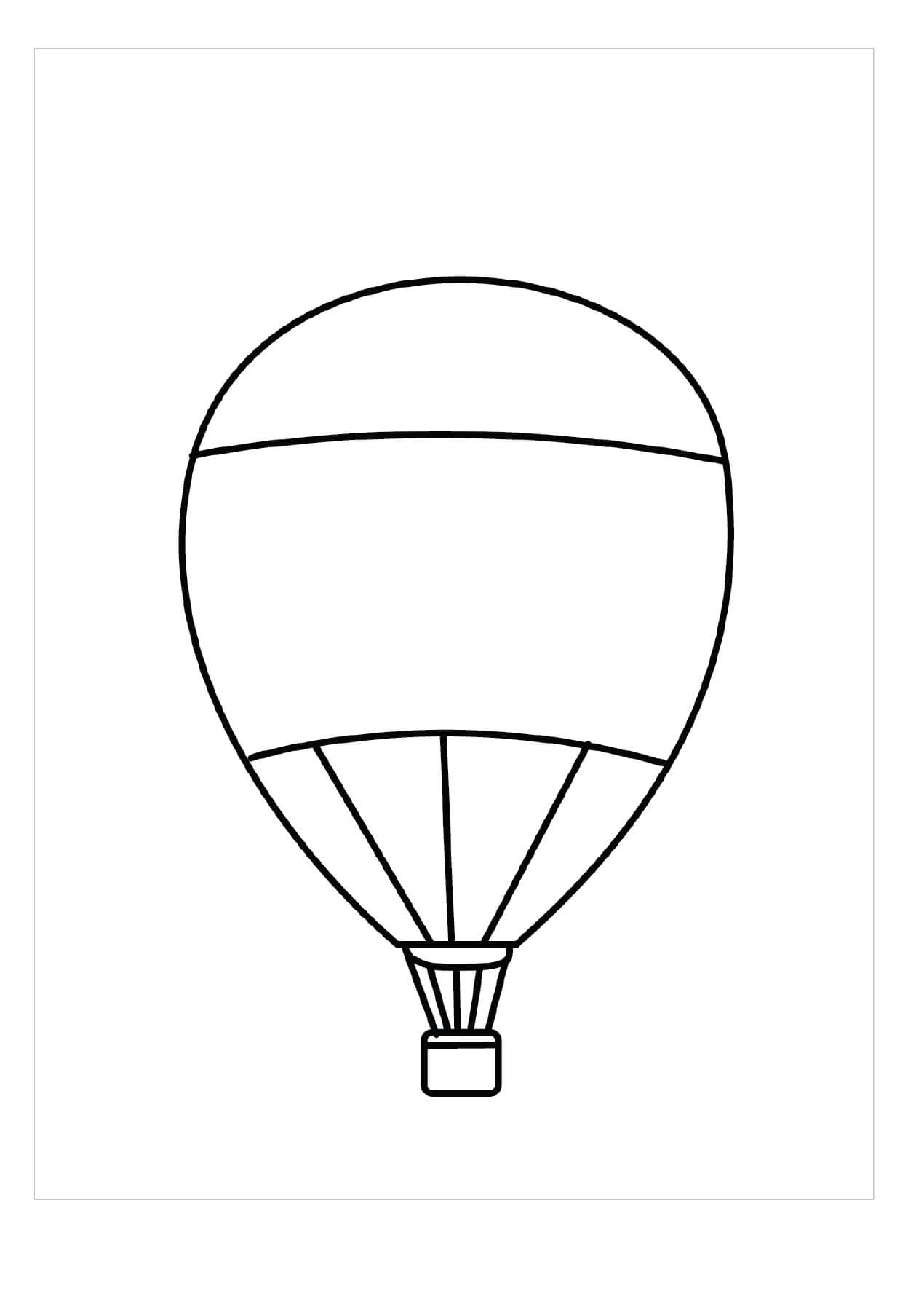 dibujo globo aerostatico perfecto para imprimir y colorear