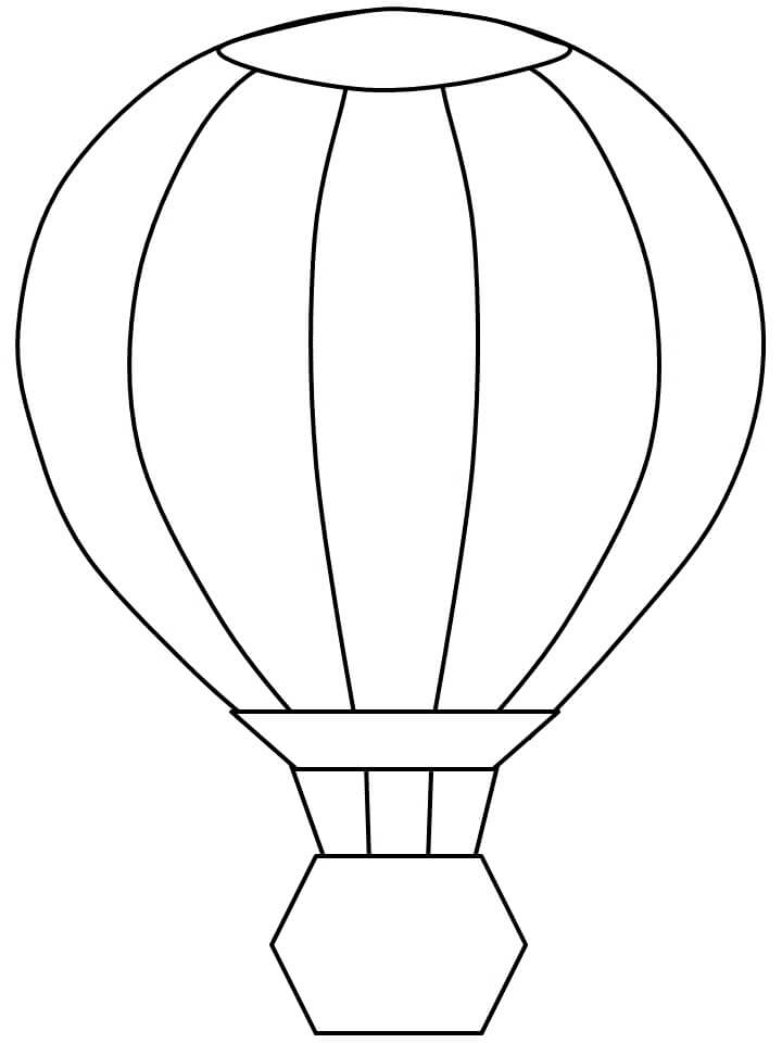 dibujo lindo globo aerostatico para imprimir y colorear
