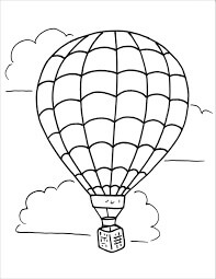 dibujo seis globos aerostaticos para imprimir y colorear