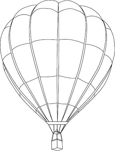 dibujo simbolo g globo aerostatico para imprimir y colorear