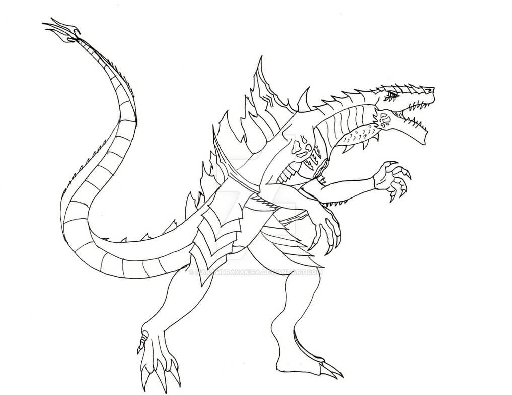 Dibujo de Godzilla Flaco para Colorear y Imprimir