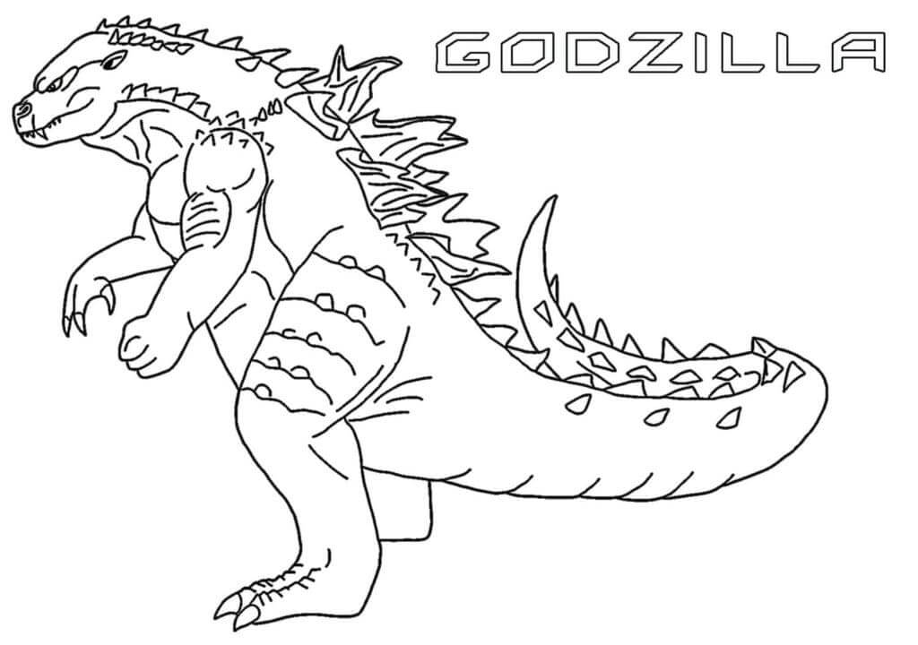 Dibujo de Godzilla para Niño para Colorear y Imprimir