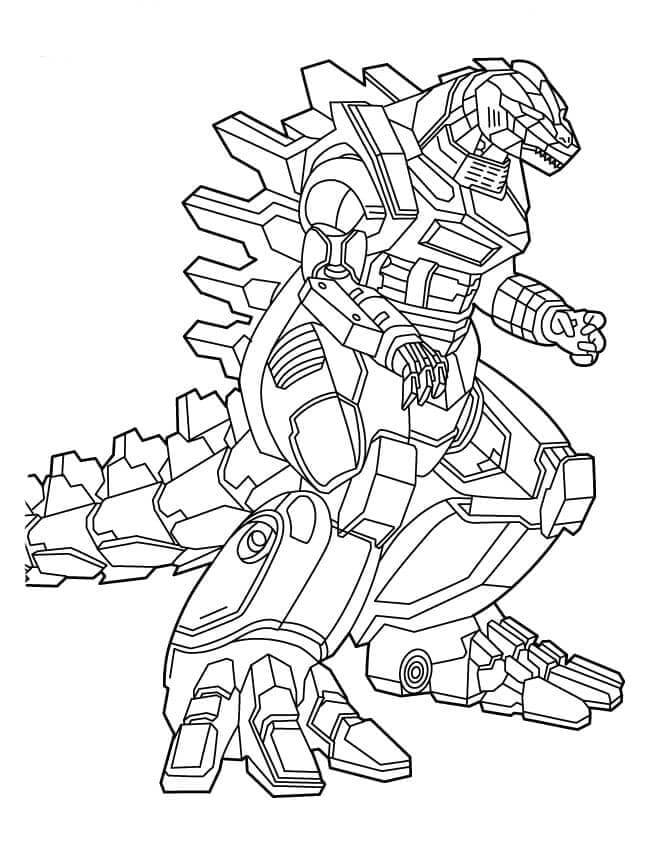 Dibujo de Mechagodzilla para Colorear y Imprimir