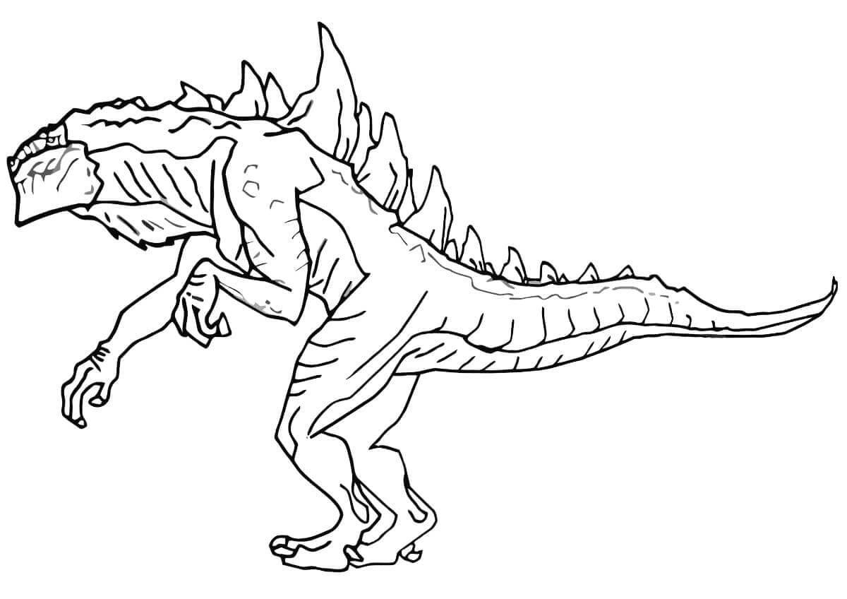 Dibujo de Monstruo Godzilla para Colorear y Imprimir
