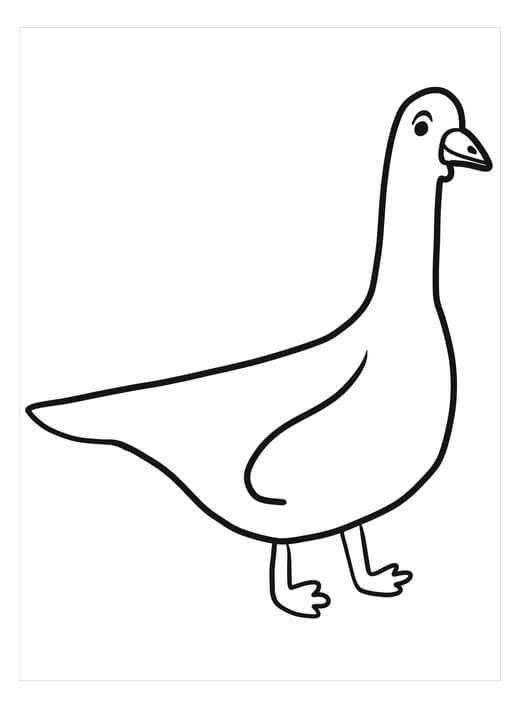 Dibujo de Buen Ganso para Colorear y Imprimir