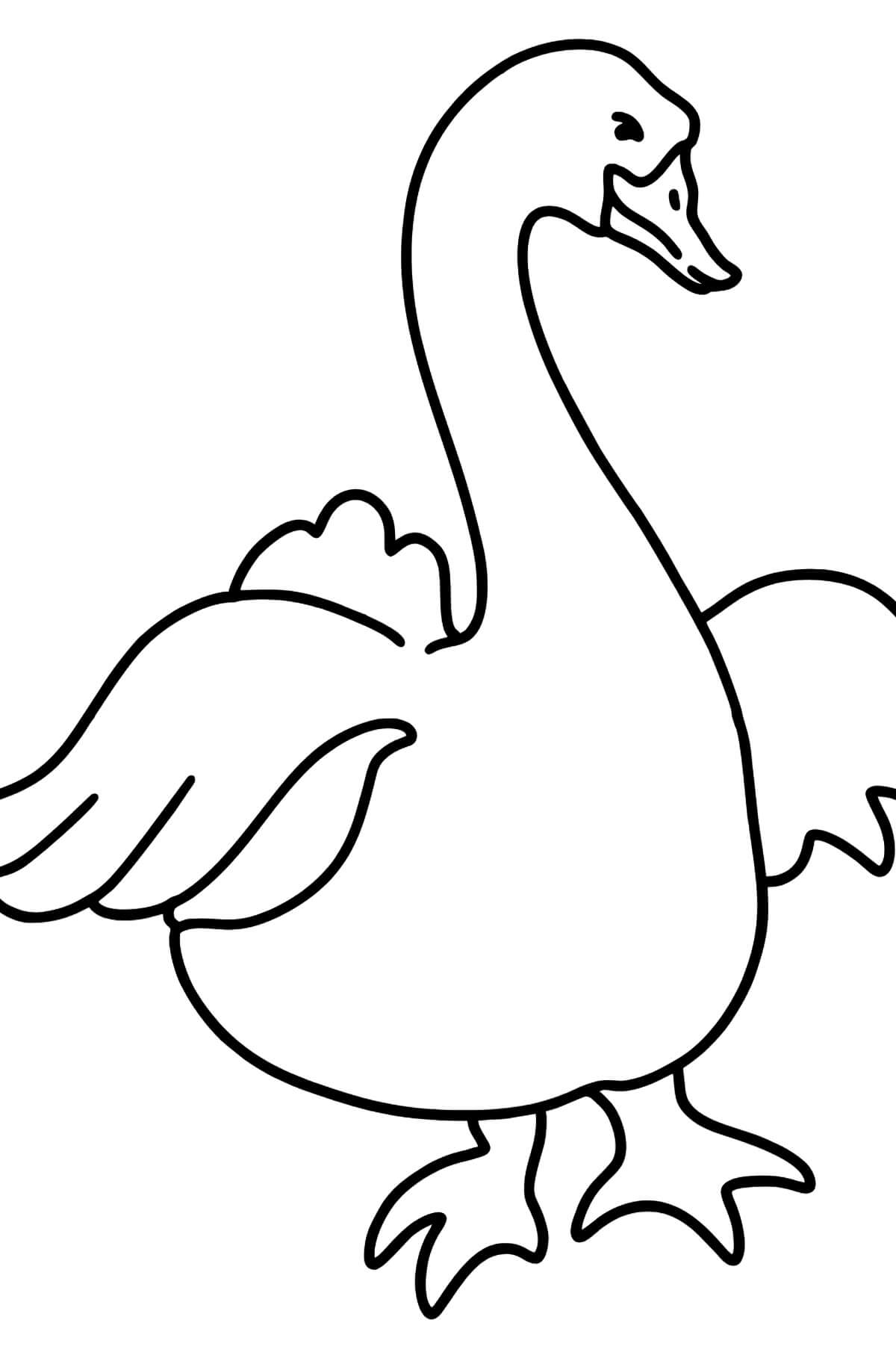 Dibujo de Ganso Imprimible para Colorear y Imprimir