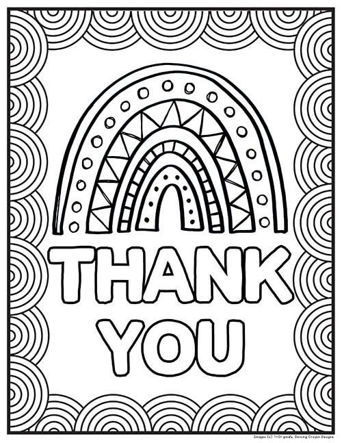 Dibujo de Agradable Gracias para Colorear y Imprimir