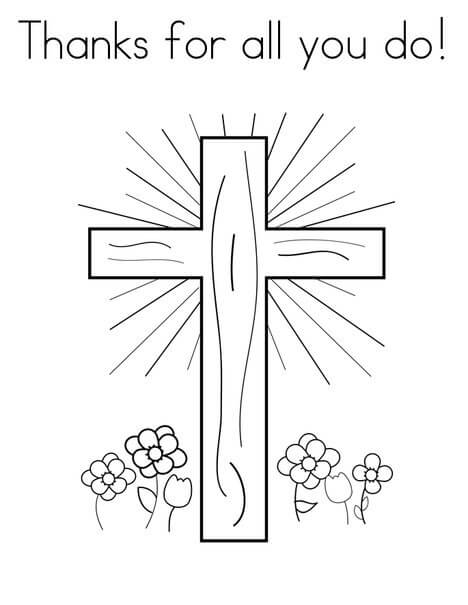 Dibujo de Gracias por Todo Lo que Haces para Colorear y Imprimir