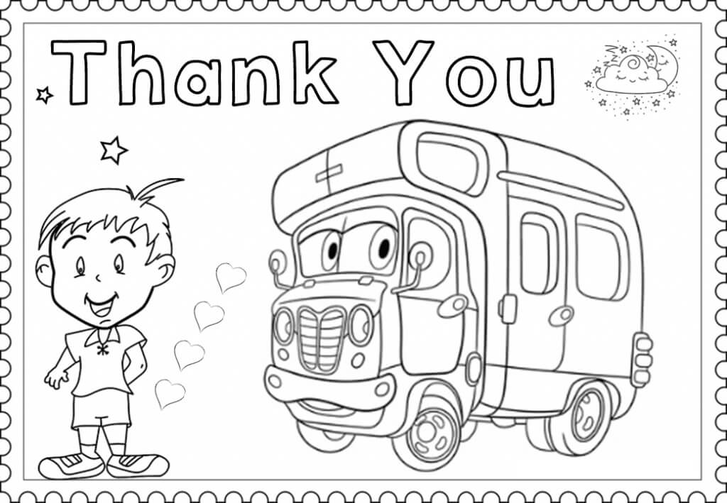 Dibujo de Gracias Trabajadores Clave para Colorear y Imprimir