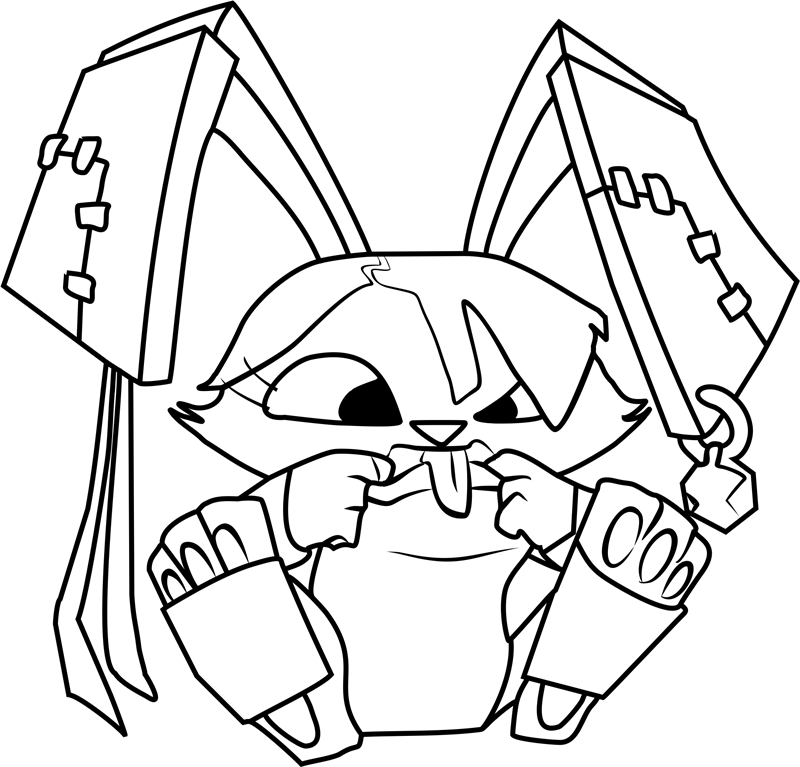 Dibujo de Picotear Divertido para Colorear y Imprimir