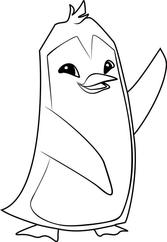 Dibujo de Pingüino Divertido para Colorear y Imprimir