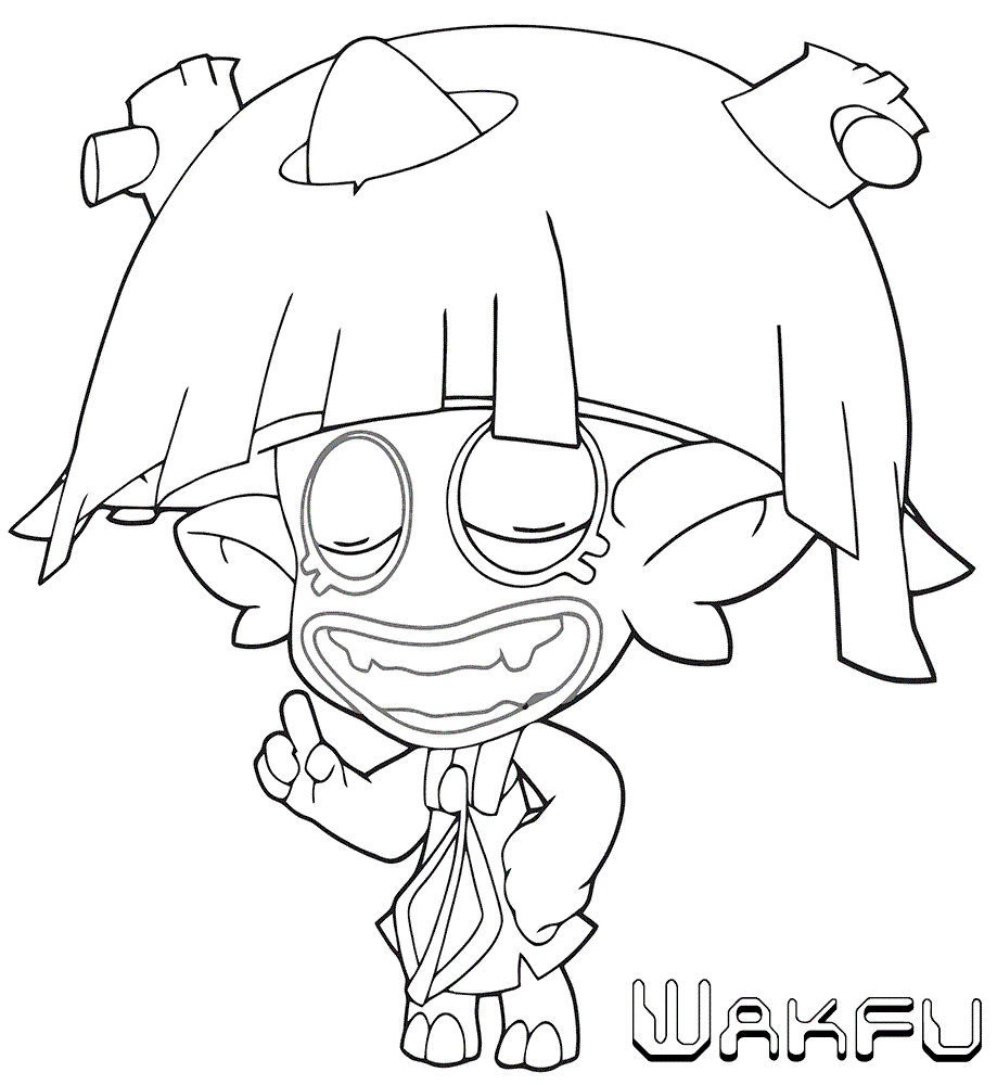 Dibujo de Wakfu Divertido 2 para Colorear y Imprimir