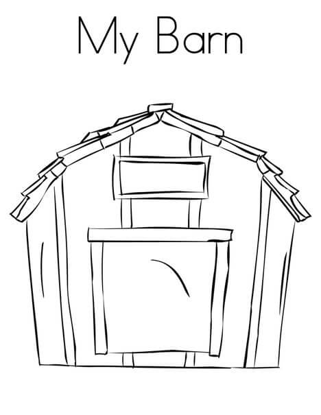 Dibujo de Mi Granero para Colorear y Imprimir