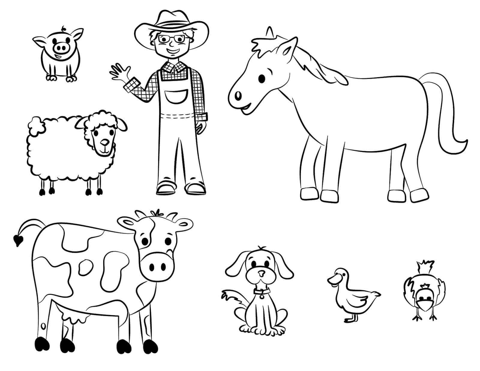 Granja para Colorear