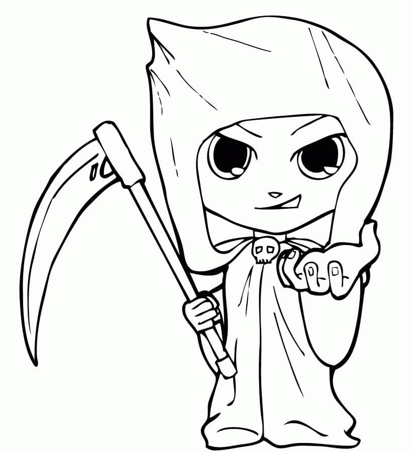 Dibujo de Bebé Parca para Colorear y Imprimir