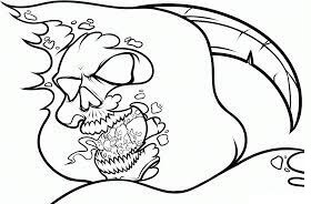 Dibujo de Cara Parca para Colorear y Imprimir