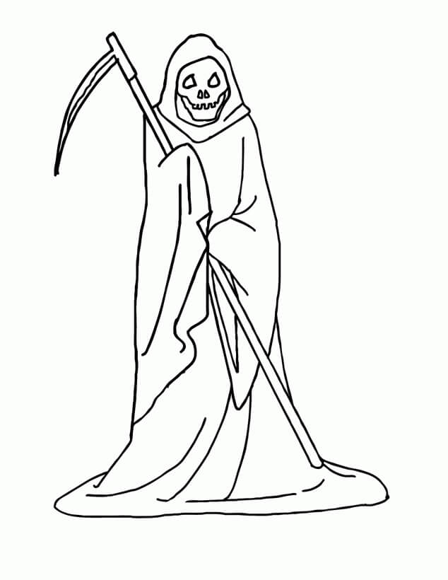 Dibujo de Gracioso Parca para Colorear y Imprimir