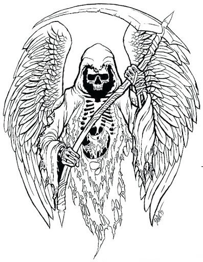 Dibujo de Parca Alada para Colorear y Imprimir