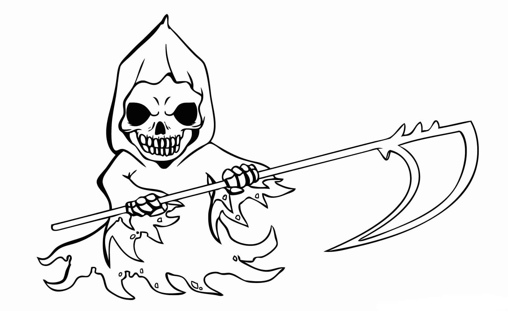 Dibujo de Parca Oscura para Colorear y Imprimir